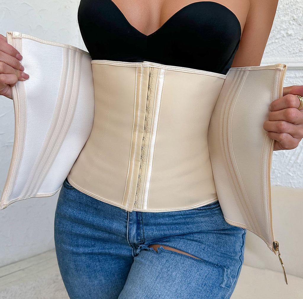 Waist Trainer Cincher - Steel Boned Compression Belt for Instant Results